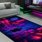 Cyberpunk Cityscape Rug