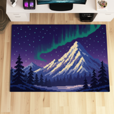 Pixel Art Aurora Borealis Rug