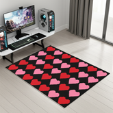 Pixel Heart Pattern rug