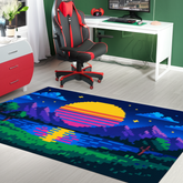 Pixel Art Sunset Rug