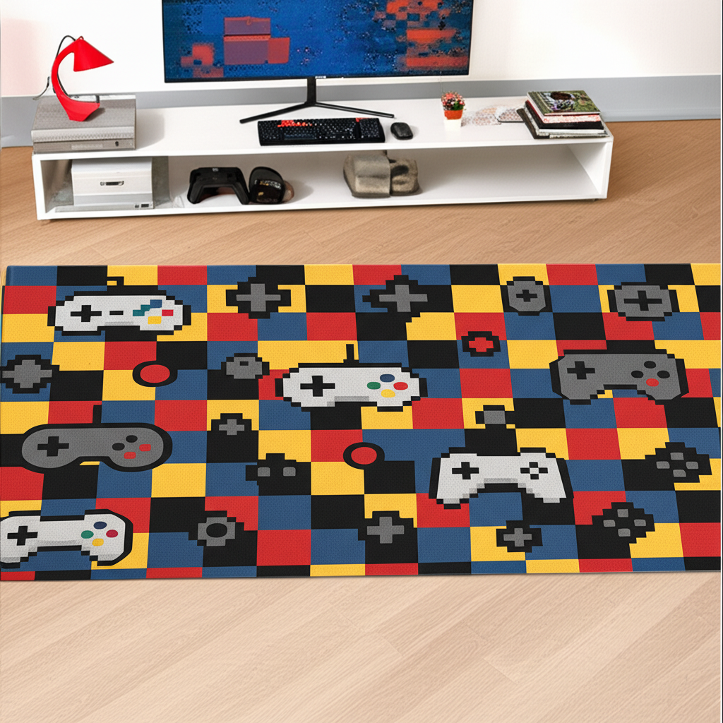Game Controller Pixel Rug